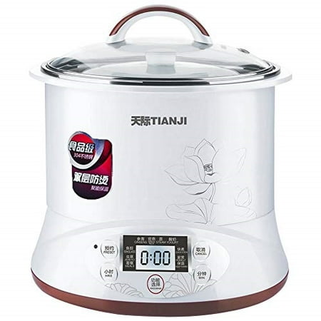tonze dgd22-22eg healthy smart 3 ceramic pot electric stew pot, slow cooker soup maker, white, (Best Beef Stew Recipe Slow Cooker Uk)