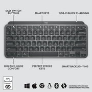 Logitech MX Keys Mini - Keyboard - backlit - wireless - Bluetooth LE - graphite