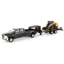 ERTL 1/32 Ram Dually Quad Cab with Lowboy Trailer and Case SV340B Skidsteer Loader 47155