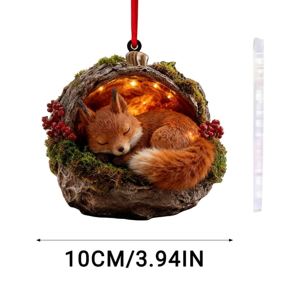 HOARBOEG 3.14in Forest Animals Christmas Tree Ornaments, Woodland Creature Decorations, Holiday Tree Pendants for Xmas Decor, Gift for Christmas, Acrylic Animal Ornament