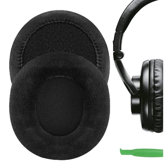 Geekria Comfort Velour Replacement Ear Pads for Shure Srh 240/440/840/940/1440/1540/1840, Hpaec 240/440/840/940/1440/1540 Headphones Ear Cushions, Repair Parts (Black)