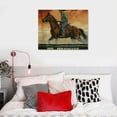 thumbnail image 5 of Orinice Horse Rider Western Fine Art Aesthetic Poster & Print Wall Painting for Classroom Kitchen Office Farmhouse Bathroom Decor Pictures Wall Art Ready to Hang Canvas Living Room Bedroom Home, 5 of 6