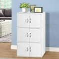 thumbnail image 4 of Hodedah 6 Door Enclosed Multipurpose Home/Office Storage Cabinet, White, 4 of 4