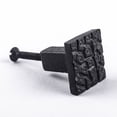 thumbnail image 4 of Cobble Stone style Kitchen Cabinet Hardware Square Iron Kitchen Cabinet Knob 1.14" Black Rust Resistant Black Powder Coat Iron Vintage Drawer Knob Renovators Supply, 4 of 8