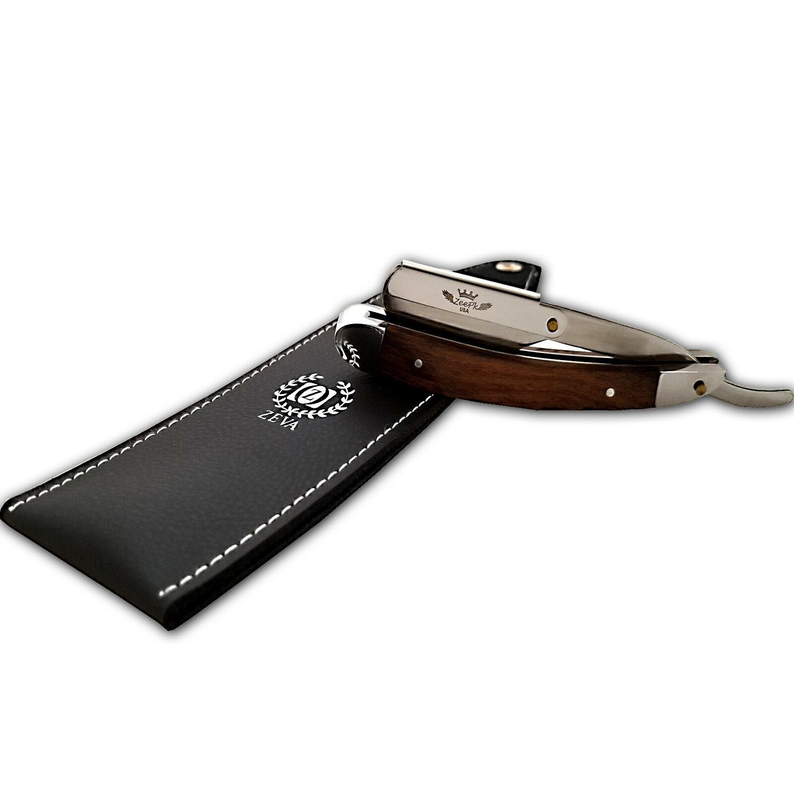 Wooden Handle Stainless Steel Straight Razor Shaving Tool Shave RASIERER RAPADA