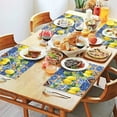 thumbnail image 2 of Set of 4 Lemon Placemats, Wrinkle Free Heat Resistant Flax Linen Table Mats, Bright Yellow Floral Fruit Decor Perfect for Lemon Lovers and Modern Kitchen Summer Themes, 2 of 6