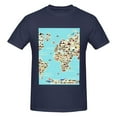 thumbnail image 4 of Bingfone World Travel Line Icons Map Men'S Loose Fit Short-Sleeve Pocket T-Shirt, 4 of 7