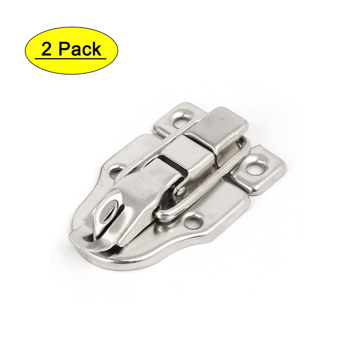 LOVIVER 4pc Tool Box Lock Clasp with Screws Stainless Steel Toggle Latch Buckles 