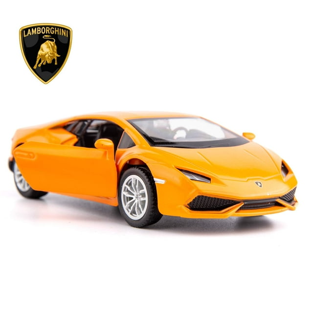 Coche de juguete TGRCM-CZ Huracán a escala 1/36 fundido a presión para niños, color naranja