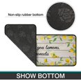 thumbnail image 5 of Lemon Kitchen Rug Decor Set of 2, Washable Microfiber Running Rugs Lemon Decoration Mats 17"x 47" + 17"x 23"(Crescent Grey), 5 of 7