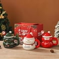 thumbnail image 1 of La Textura de La Cerámica Navideña Es Igual Que La de Nieve y Papá Noel, Material Cerámico Duradero, Decoración Festiva, Ideal para Bebidas Calientes, Empaque En Caja de Regalo, 13 X 12 X 10 Cm., 1 of 5