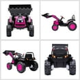 thumbnail image 6 of Aosom 6V Kids Ride on Excavator, Rechargeable Battery Powered Electric Ride on Construction Truck w/ High/Low Speed, Sound, Headlights, Pink, 6 of 9