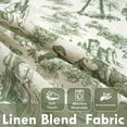thumbnail image 4 of DriftAway 100% Blackout Toile Linen Curtains for Bedroom Double Layer Farmhouse French Country Vintage Printed Pattern Thermal Sound Lined Back Tab Drapes 96 inch Long 2 Panels Loden Green, 4 of 8
