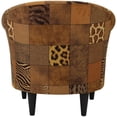 thumbnail image 4 of Pemberly Row Traditional Fabric & EPS Club Chair in Brown Finish, 4 of 5