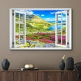 thumbnail image 2 of wall26 Canvas Print Wall Art Window View Rainbow Neon Flower Field Mountain Range Wilderness Nature Photography Realism Scenic Landscape Colorful Multicolor for Living Room, Bedroom, Office - 16x24, 2 of 5