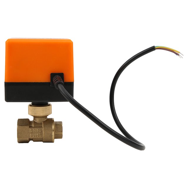 Válvula de bola eléctrica Control de 2 puntos de 3 cables AC220V G3/8- G1/2 DN10- DN15 Válvula de bola de 2 vías