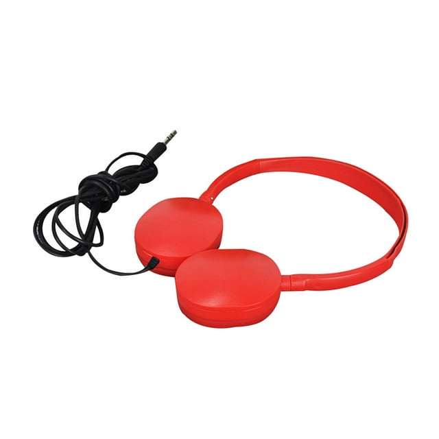 Injueey Auriculares para juegos Auriculares estéreo de 3,5 mm con cable + micrófono para PC Computadora Gamer Teléfono y Comunicación rojo