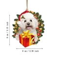 thumbnail image 5 of Christmas Dog with Gift Box Ornament Christmas Tree Decorations Xmas Tree Hangin DIY Blessing Puppy Pendant Gift/ Christmas Dog Pendant E, 5 of 5