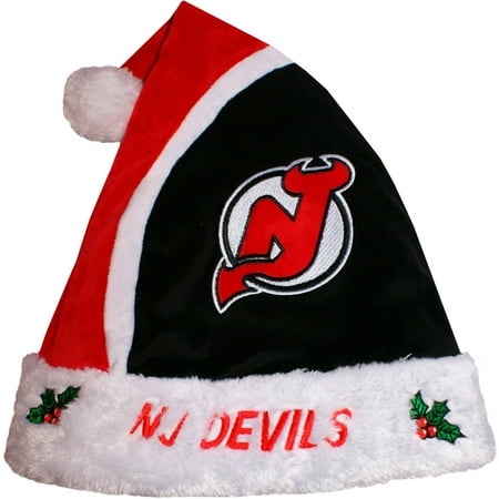 Forever Collectibles NHL 2015 Santa Hat, New Jersey Devils