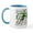 White/Blue Inside, variant on CafePress - Flute Mug - 11 oz Ceramic Mug - Novelty Coffee Tea Cup