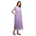 thumbnail image 2 of Moomaya Printed Sleepwear Cotton Ruffled Border Womens Maxi Nightdress, 2 of 5
