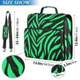 thumbnail image 3 of ALAZA Zipper Binder Zebra Stripes Green 3 Ring Trapper Keeper File Folder Organizer Bag, 3 of 8