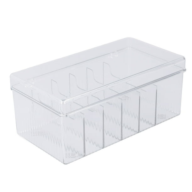 Organizador De Extensión De Pestañas, Impermeable, 6 Compartimentos, Organizador De Suministros De Pestañas, Tapa Acrílica Transparente A Prueba De Polvo Para Salón De Uñas