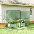 thumbnail image 3 of Outsunny 8' x 4' Crop Cage, Plant Protection Tent with Zippered Doors, 3 of 10