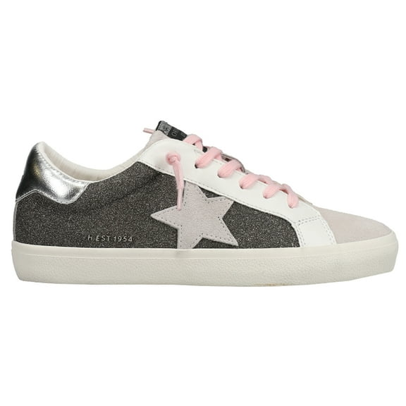 Vintage Havana Womens Blair Glitter Lace Up Athletic Sneakers Casual Shoes