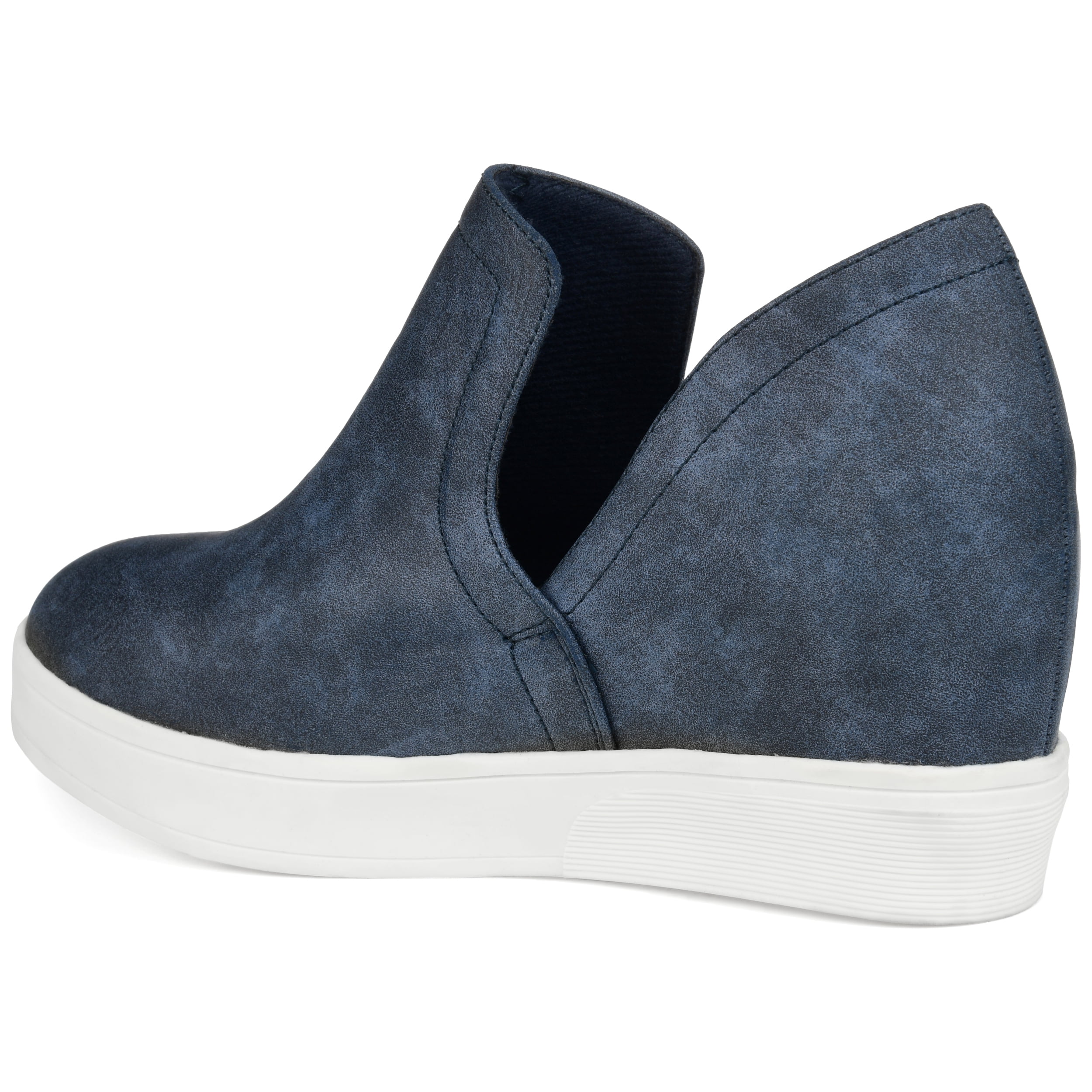 Journee Womens Cardi Round Toe Slip On Wedge Sneakers, Widths Available