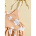 thumbnail image 6 of Bagilaanoe Newborn Baby Girl Rompers Floral Print Sleeveless Bodysuit 3M 6M 12M 18M 24M Infant Summer One Piece Jumpsuit, 6 of 9