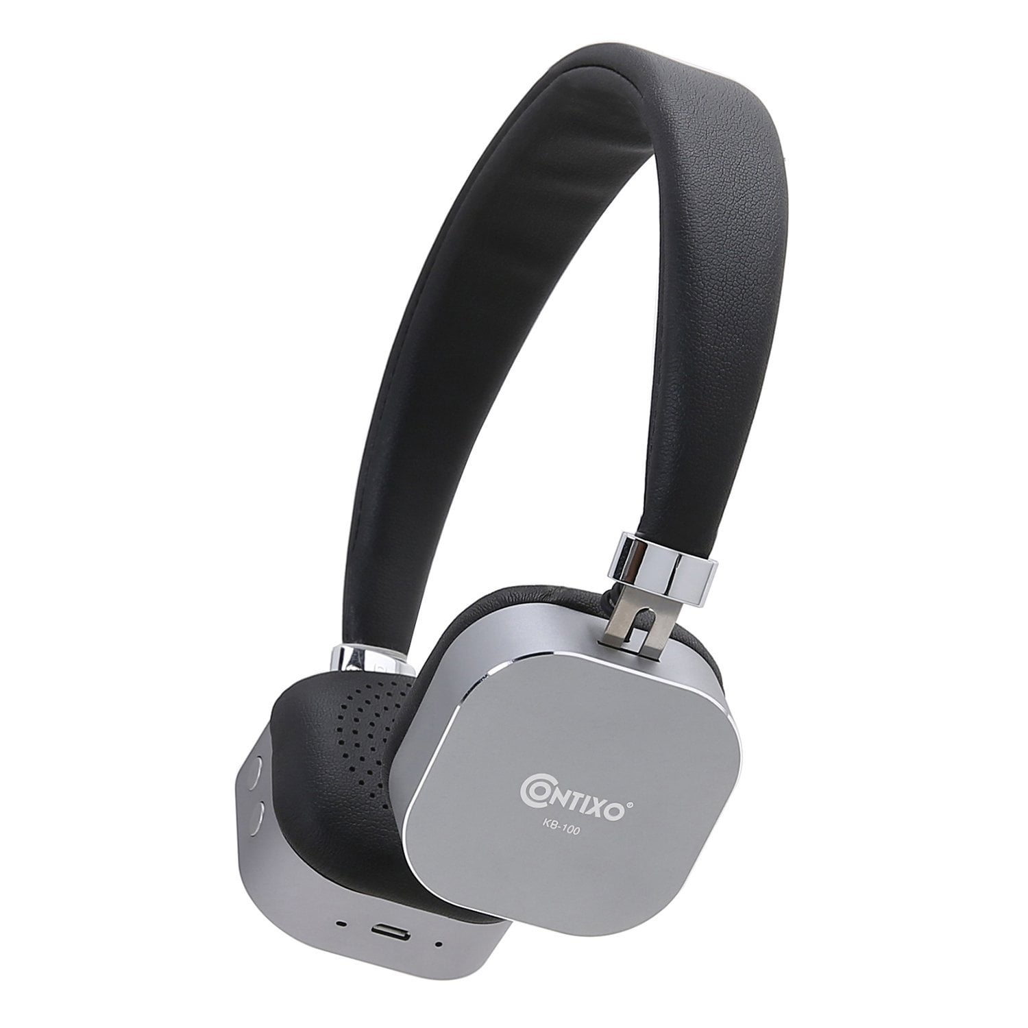Contixo KB100 Bluetooth Kids Headphones, On-Ear/Over-Ear Wireless Headphones with 85dB Limit, Black