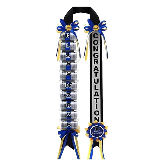 Blue And Red Graduation Money Lei Class Of 2027 Ribbon Money Lei Graduation Cash Gift For Congrats Graduates Grad Leis With Cash Holder For Senior High School Party Supplies 48.0X2.0"
