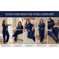 thumbnail image 6 of Musefolio Women's Pajama Sets Summer Short Sleeve Round Neck Comfort Fit Solid with Print Casual Sleepwear 1X-5X, 6 of 9