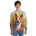 thumbnail image 4 of Welcome Spring Summer Basenji Portrait Flower Blue Sky All Over Print 3D Sweatshirt Unisex Merch African Barkless Dog Lover - 12001, 4 of 6