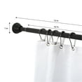 thumbnail image 5 of Bath Bliss 42" to 72" Adjustable Steel Straight Shower Curtain Tension Rod, Black, 5 of 5