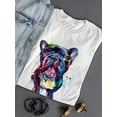 thumbnail image 3 of Pastell Cute And Colorful French Bulldog T-Shirt Women -Weekday Best Designs, Female Small, 3 of 4