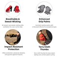 thumbnail image 3 of Guantes infantiles woom de dedos completos rojos, talla 5, 3 of 7