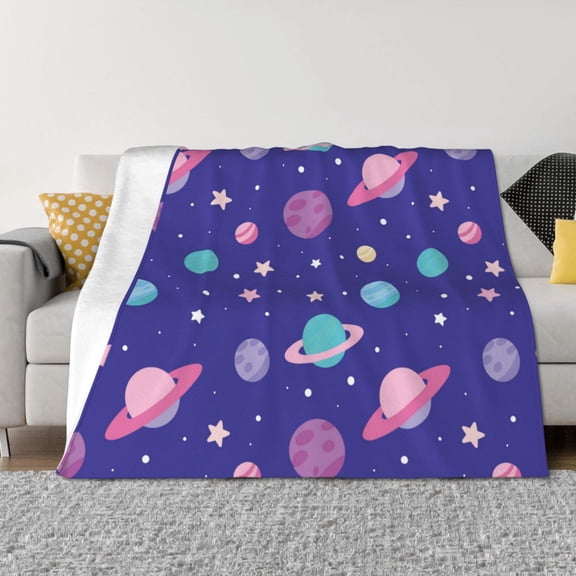 Throw Blanket for Couch - Space Soft Comfy Lightweight Cozy Warm Throw Blanket, Fuzzy Plush Flannel Blanket & Throws for Sofa and Bed All Season