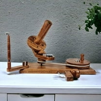 Handcrafted Wooden Yarn Winder I Swift Burned Wood - Classic Elegance for Your Crafting Needs"