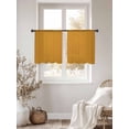 thumbnail image 5 of Sheer Curtains 45 Inches Long, Pure Turmeric Light Filtering Window Curtains for Living Room/Bedroom, Simple Solid Color Rod Pocket Voile Sheer Curtain Drapes, 52"W x 45"L, 2 Panels, 5 of 8