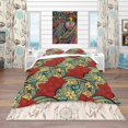 thumbnail image 2 of Designart 'Colorful Floral Pattern' Juego de cama bohemio y ecléctico - Edredón, 2 of 5