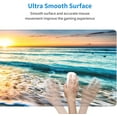 thumbnail image 5 of Blue Beach Ocean Gaming Mouse Pad Desk Mat XL 31.5×11.8 Inch Sunrise Sunset Sea Extended Mousepad 30X80cm with Non-Slip Rubber Base Stitched Edge Large Desk Pad for Gamer Office Home Work, 5 of 6