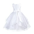 thumbnail image 2 of Ekidsbridal Asymmetric Ruffled Organza Sequin Flower Girl Dresses for Junior Pageants Wedding Reception Ceremony 012 12, 2 of 3