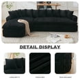 thumbnail image 5 of BUIORD 127" Curved L-Shape Sectional Sofa, Modular Cloud Couch with 10 Pillows, 4-Seater High-Resilience Foam Upholstered Couches, No Assembly Required, Black, 5 of 9