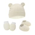 thumbnail image 4 of Sombrero de bebé con forma de oreja, conjunto de calcetines, sombreros para recién nacido, accesorios de fotografía informales, gorro de noche, moda, 2-3 piezas, primavera y otoño, 4 of 4