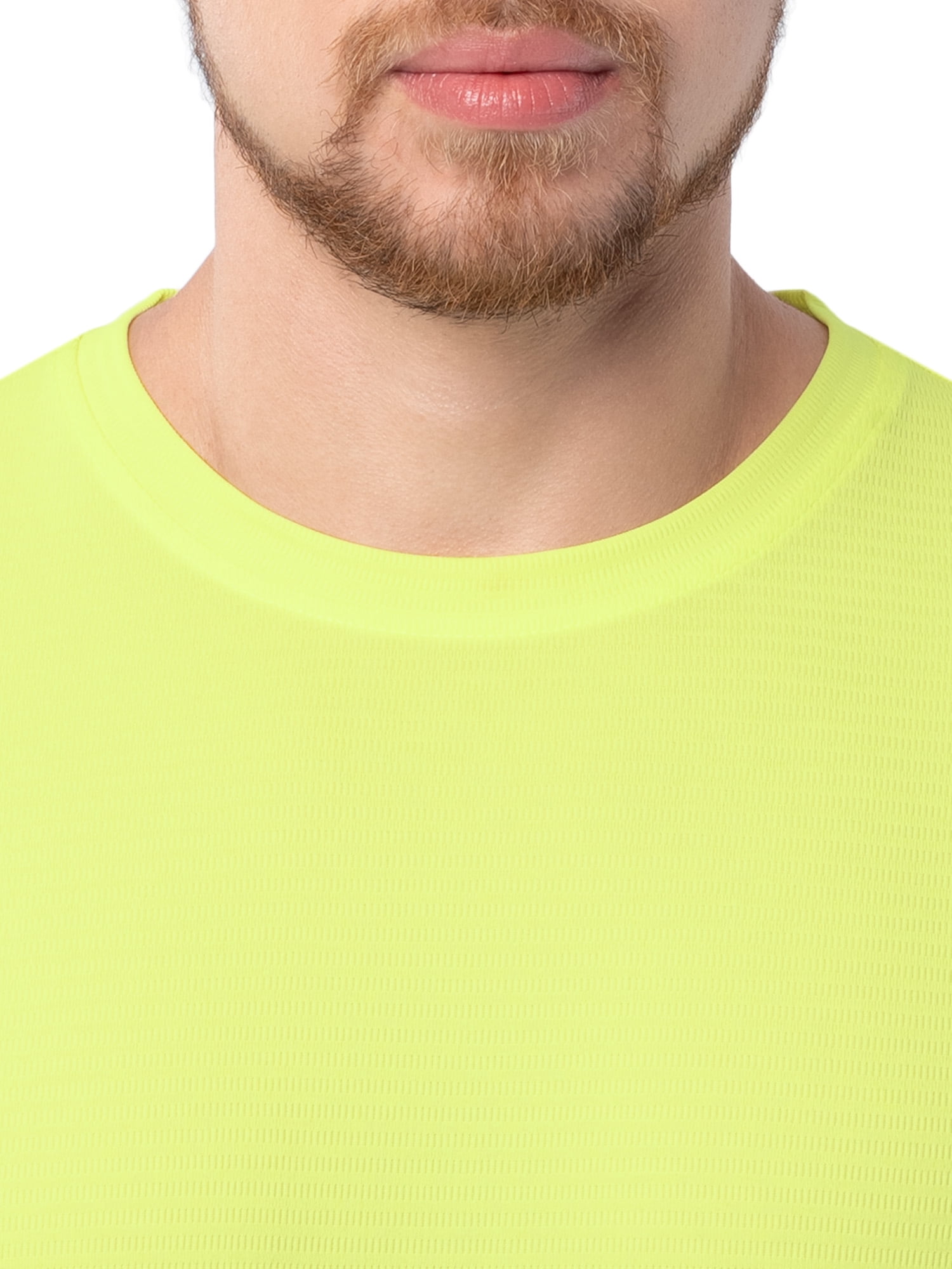 Athletic Works Men's and Big Men's Core Linear Mesh Active Short Sleeve Tee, Sizes S-3XL