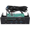 thumbnail image 1 of 5.25inches Multifunction Computer Front Panel USB 3.0 PC Internal Card Reader PC Dashboard, Support M2, MSO, SD, MS,, 1 of 5