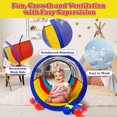 thumbnail image 4 of Túnel de juegos infantiles para niños | Túneles de rastreo con lados transparentes | Tienda de campaña multicolor para exteriores e interiores para perros, niños pequeños y bebés | Túnel emergente par, 4 of 7
