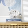 thumbnail image 2 of 12" x 8" White Polystone Textured Coral Sculpture with Clear Acrylic Base, by DecMode, 2 of 8